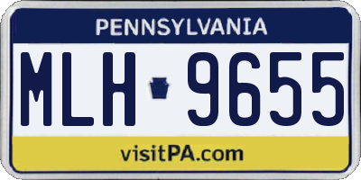 PA license plate MLH9655