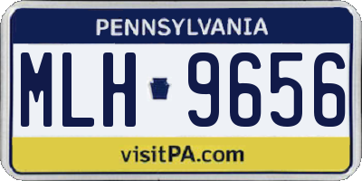 PA license plate MLH9656