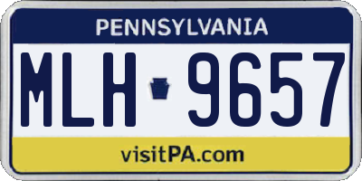 PA license plate MLH9657