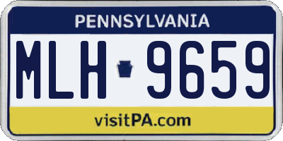 PA license plate MLH9659