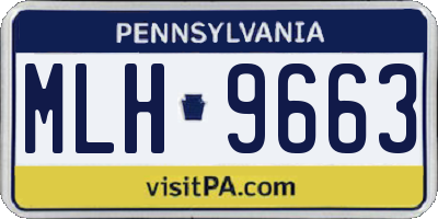 PA license plate MLH9663