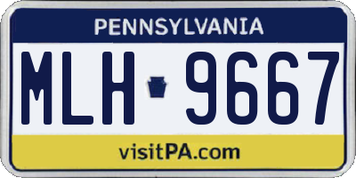 PA license plate MLH9667