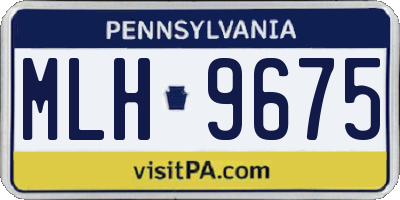 PA license plate MLH9675