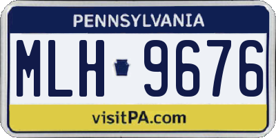 PA license plate MLH9676