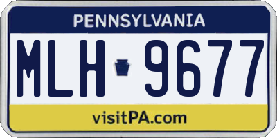 PA license plate MLH9677