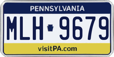 PA license plate MLH9679