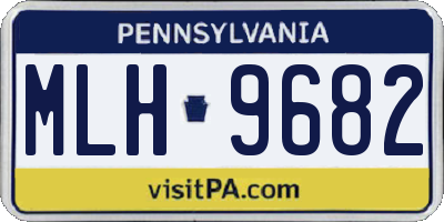 PA license plate MLH9682