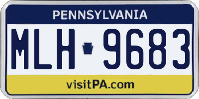 PA license plate MLH9683
