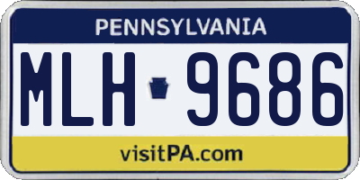 PA license plate MLH9686