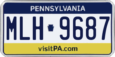PA license plate MLH9687