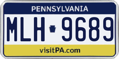 PA license plate MLH9689