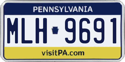 PA license plate MLH9691