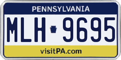 PA license plate MLH9695