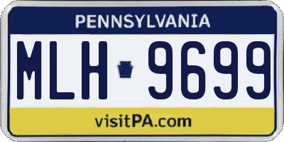 PA license plate MLH9699