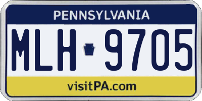 PA license plate MLH9705