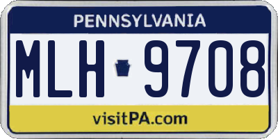 PA license plate MLH9708