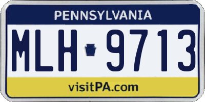 PA license plate MLH9713