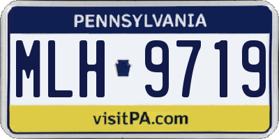 PA license plate MLH9719