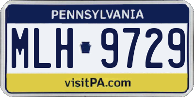 PA license plate MLH9729