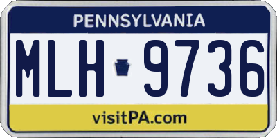 PA license plate MLH9736