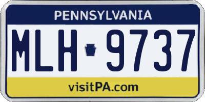 PA license plate MLH9737