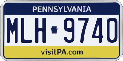 PA license plate MLH9740