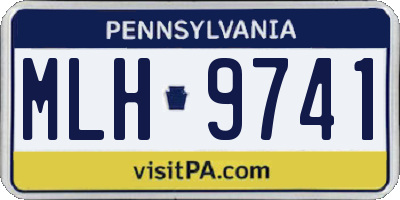 PA license plate MLH9741