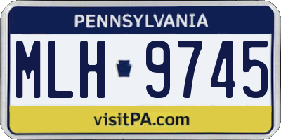 PA license plate MLH9745
