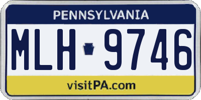 PA license plate MLH9746