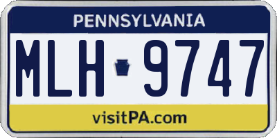 PA license plate MLH9747