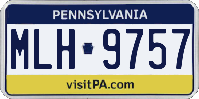 PA license plate MLH9757