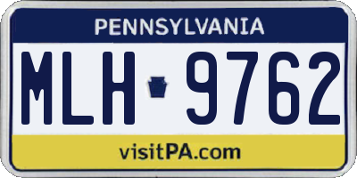 PA license plate MLH9762