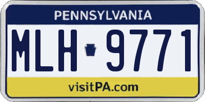 PA license plate MLH9771