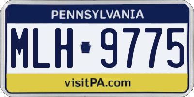 PA license plate MLH9775