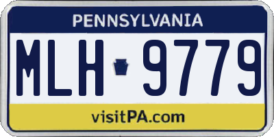 PA license plate MLH9779