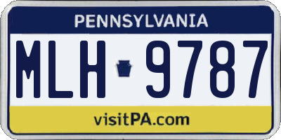 PA license plate MLH9787