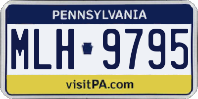 PA license plate MLH9795