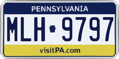 PA license plate MLH9797