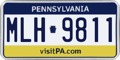 PA license plate MLH9811