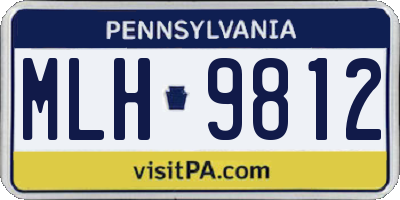 PA license plate MLH9812