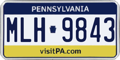 PA license plate MLH9843