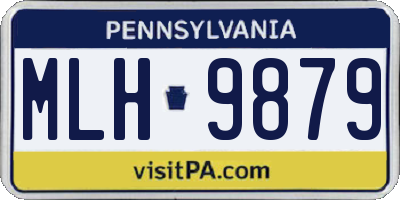 PA license plate MLH9879