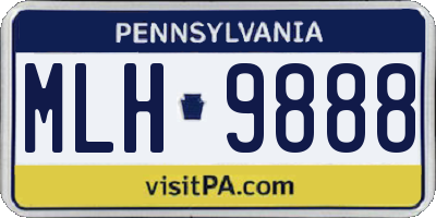 PA license plate MLH9888