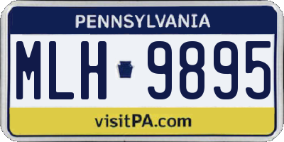 PA license plate MLH9895