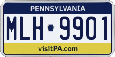 PA license plate MLH9901