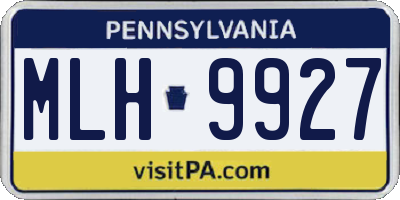 PA license plate MLH9927