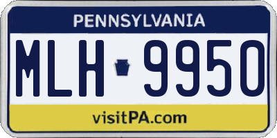 PA license plate MLH9950