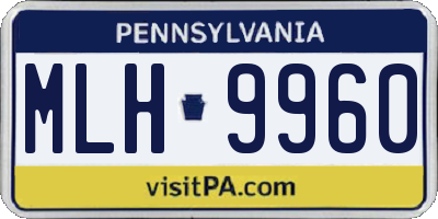 PA license plate MLH9960
