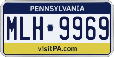 PA license plate MLH9969