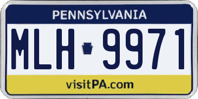 PA license plate MLH9971